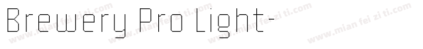 Brewery Pro Light字体转换